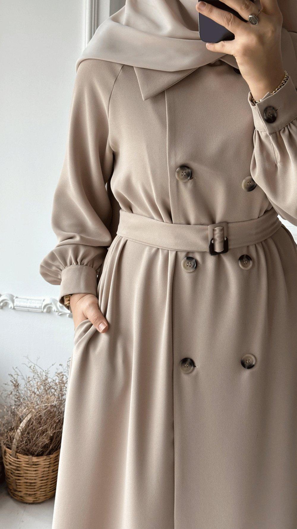 trench hijab
